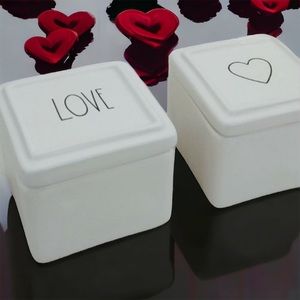 NEW 2 pc Rae Dunn Jewelry Box Gift Set